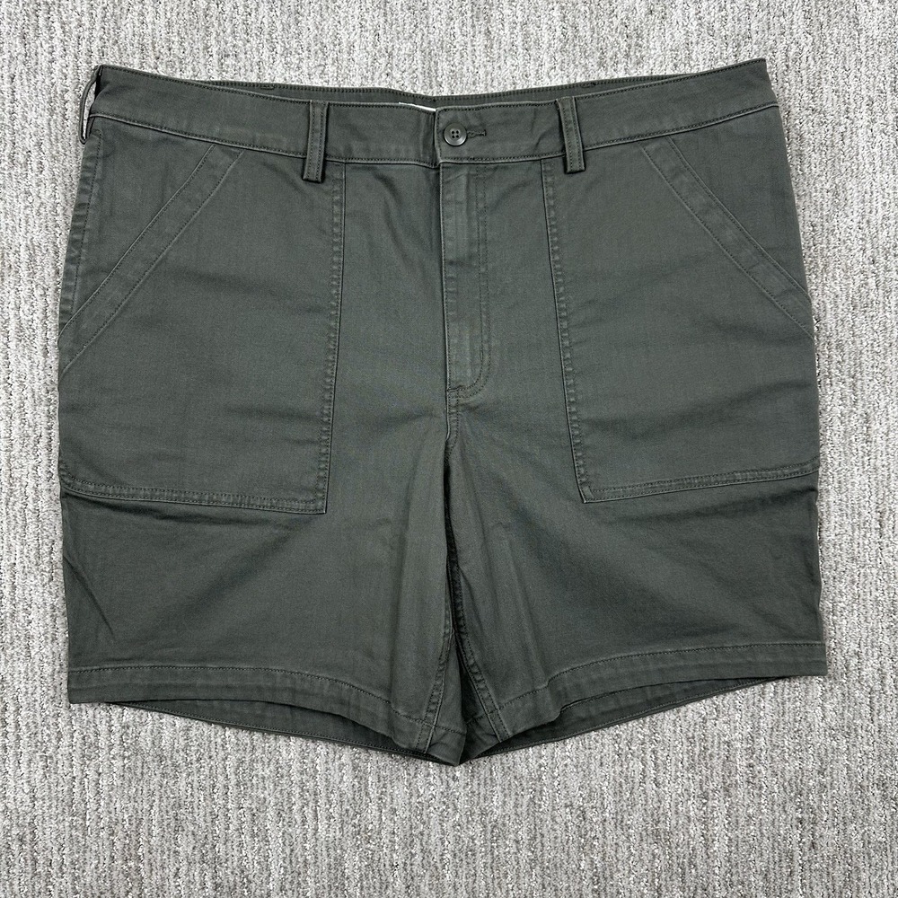 Duluth Trading Co Shorts Mens 42 Green Canvas Relaxed Foreman Pants Workwear